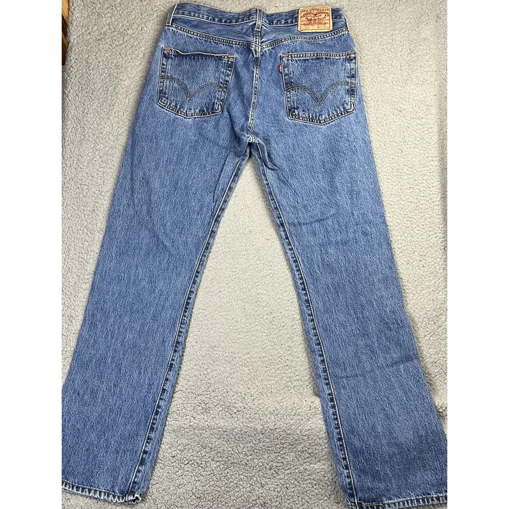 Levi's 501XX Blue Denim Straight Jeans Button Fly Regular Fit 5-Pocket Men 34x34